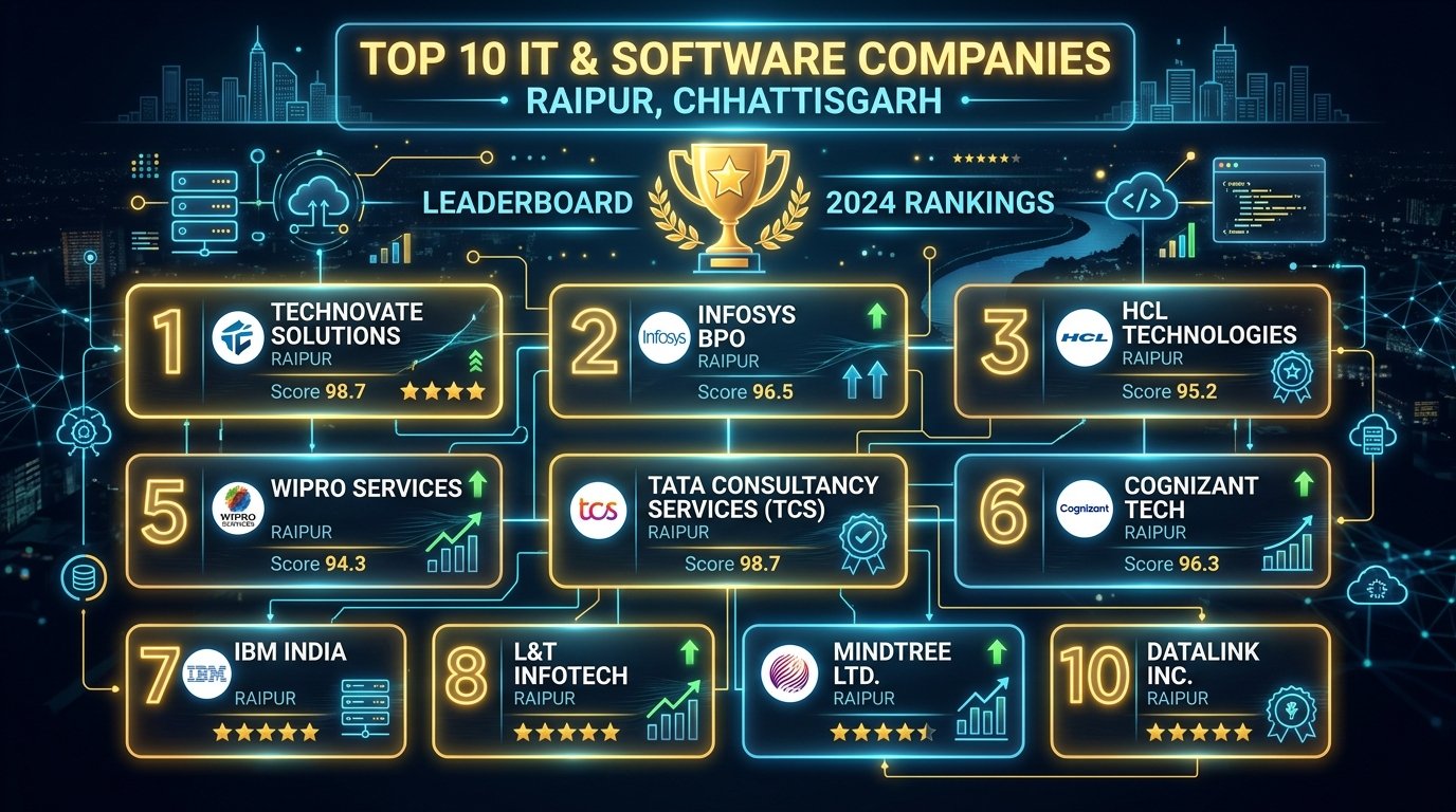 Top 10 IT & Software Companies in Raipur, Chhattisgarh: 2026 Rankings